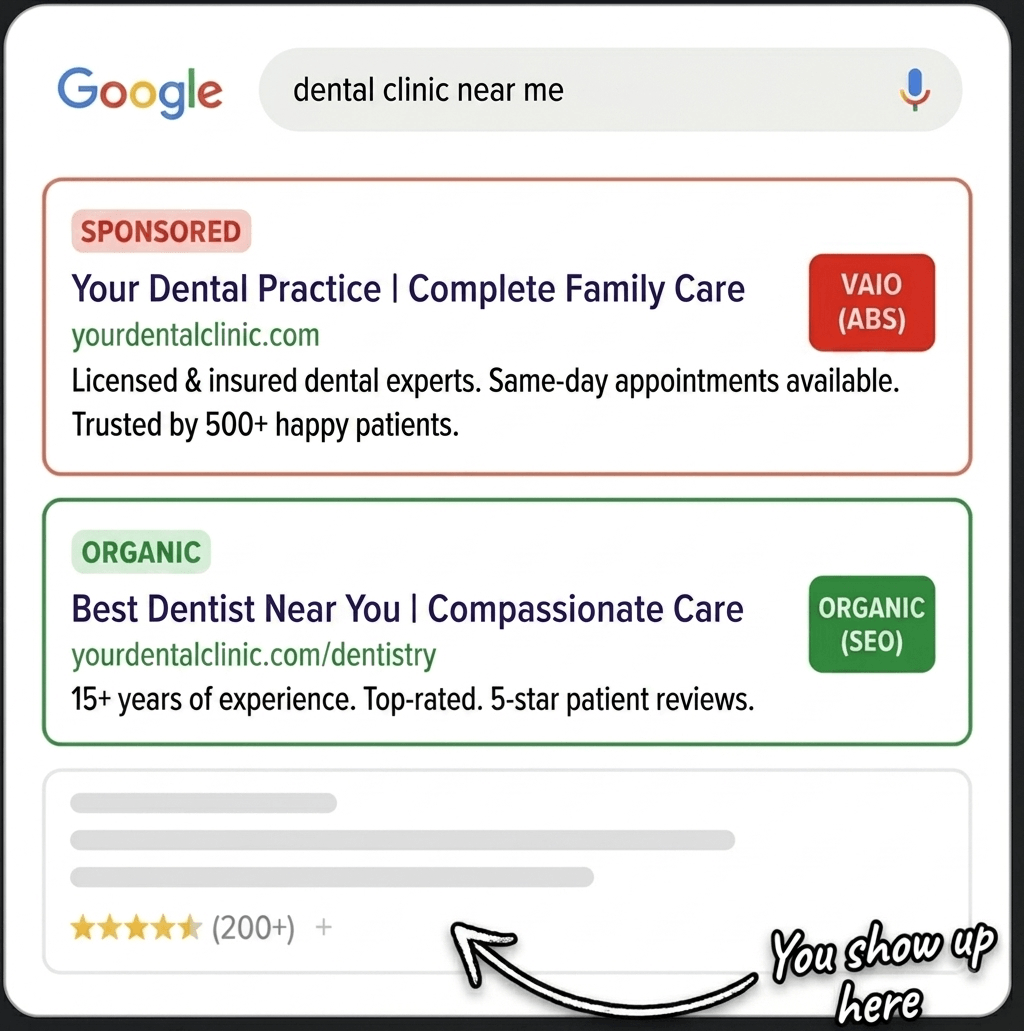 Google search results
