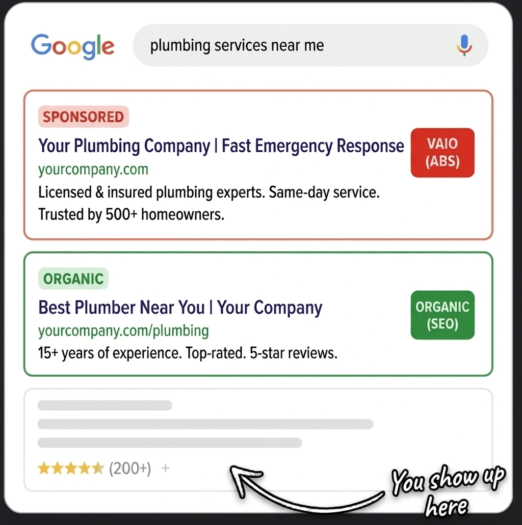 Google search results
